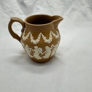 VTG Copeland tan and white sprigware/jasper ware